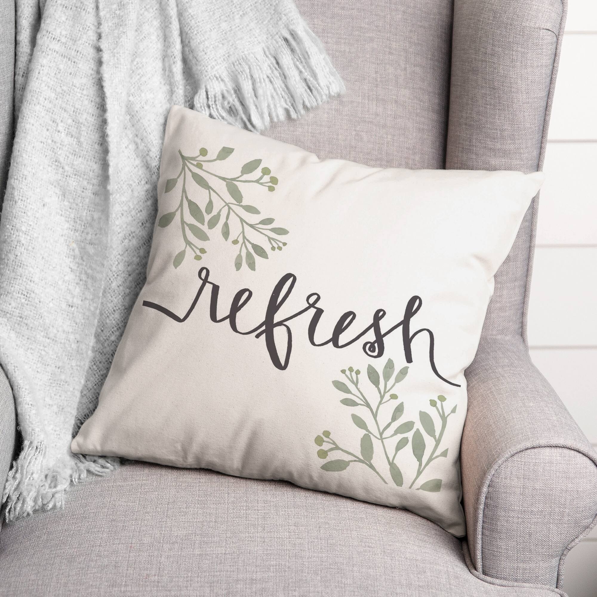Refresh Floral 18" x 18" Throw Pillow